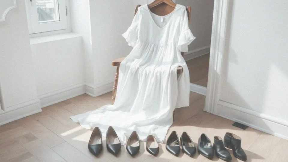 Jakie czarne buty najlepiej pasują do białej sukienki?