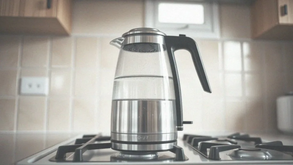 Jak długo pozostawić roztwór octu w czajniku?