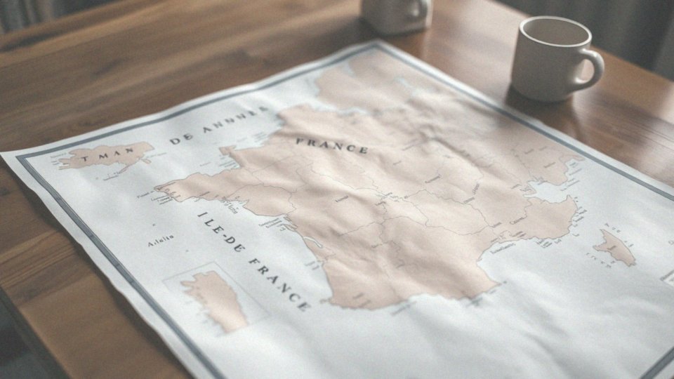 Jakie regiony są zaznaczone na mapie Francji?