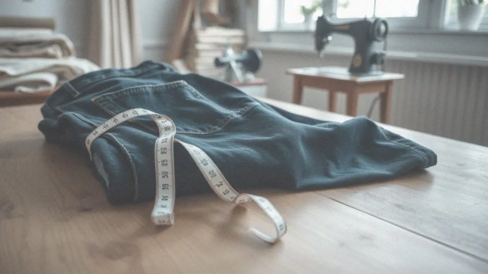 Jak zmierzyć szerokość na dole nogawki spodni?